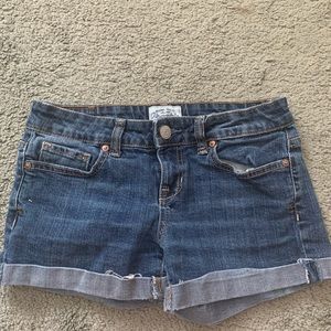 dark wash aeropostale jean shorts